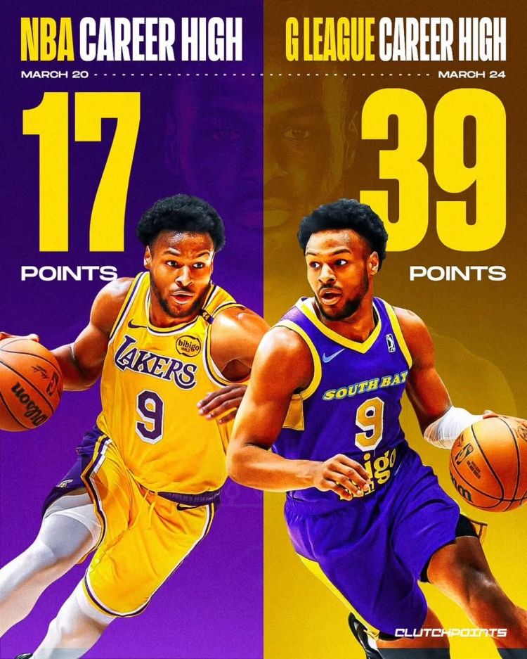 在進(jìn)步！布朗尼一周內(nèi)先后創(chuàng)下個(gè)人NBA和G聯(lián)盟單場(chǎng)得分新紀(jì)錄